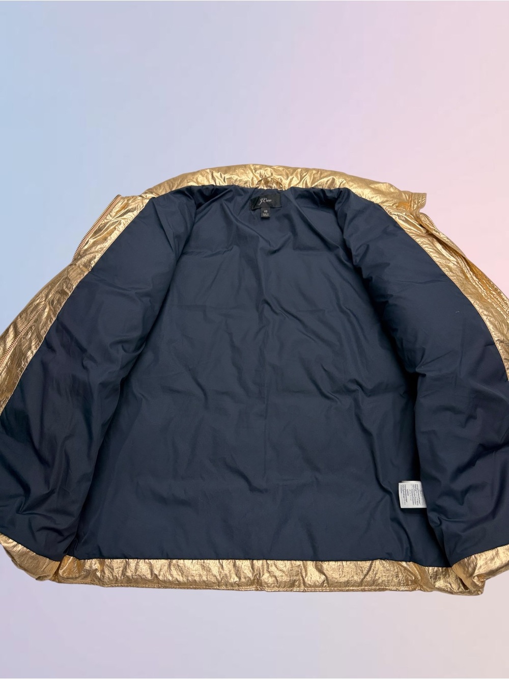 J. CREW Women’s XS Gold Puffy Jacket - Picture 4 of 4